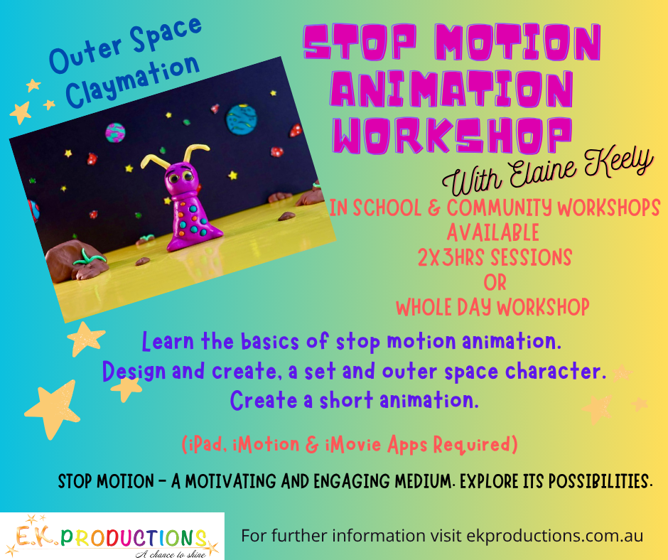 outer space claymation workshops available