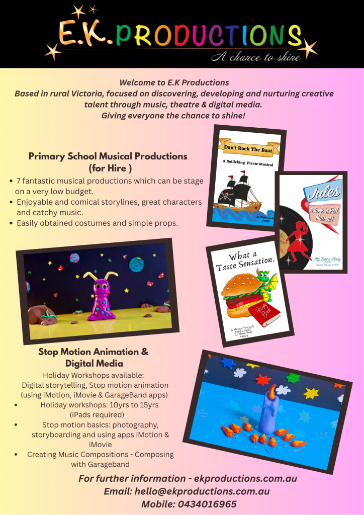 website e.k.production flyer